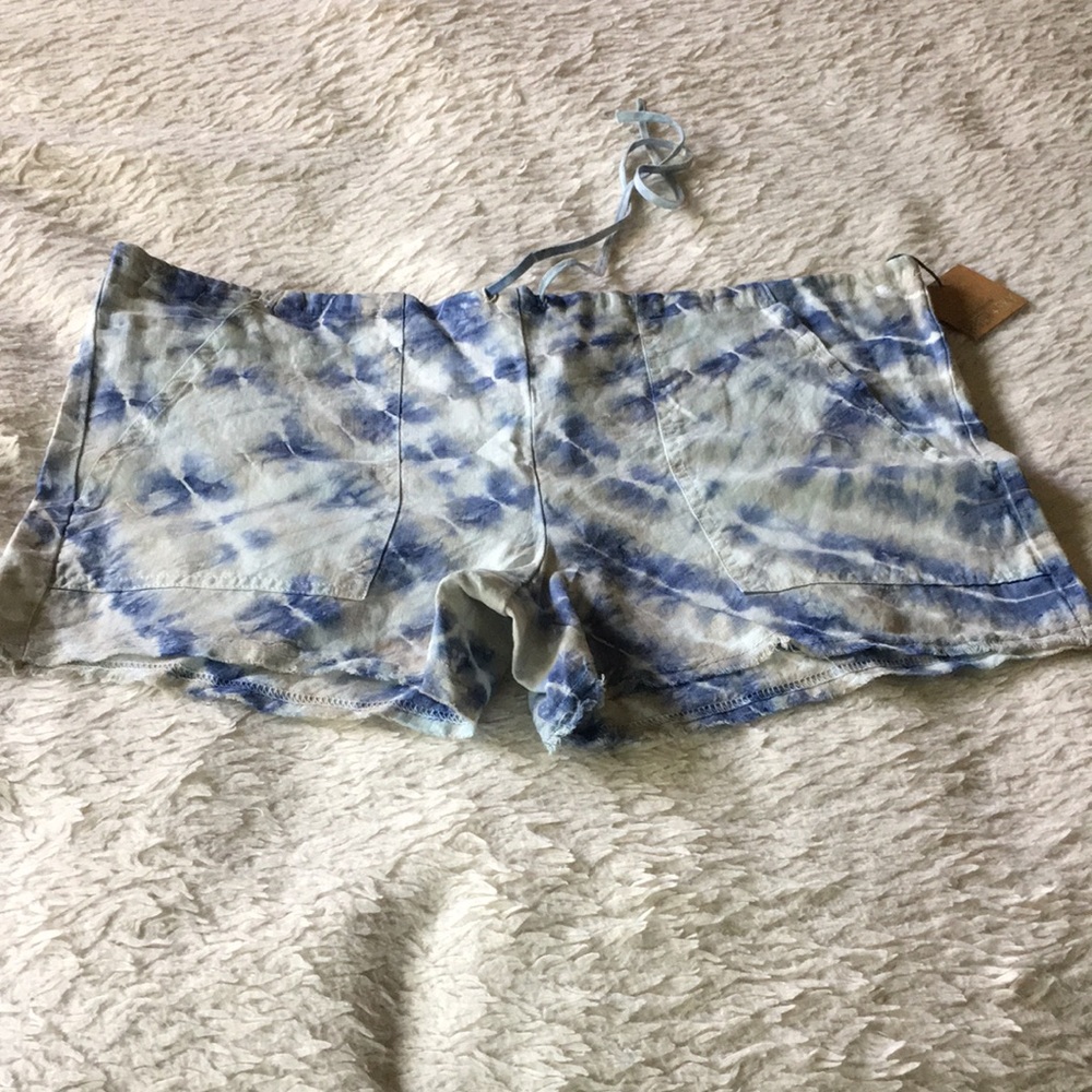River + Sky Blue Tie-Dye Shorts